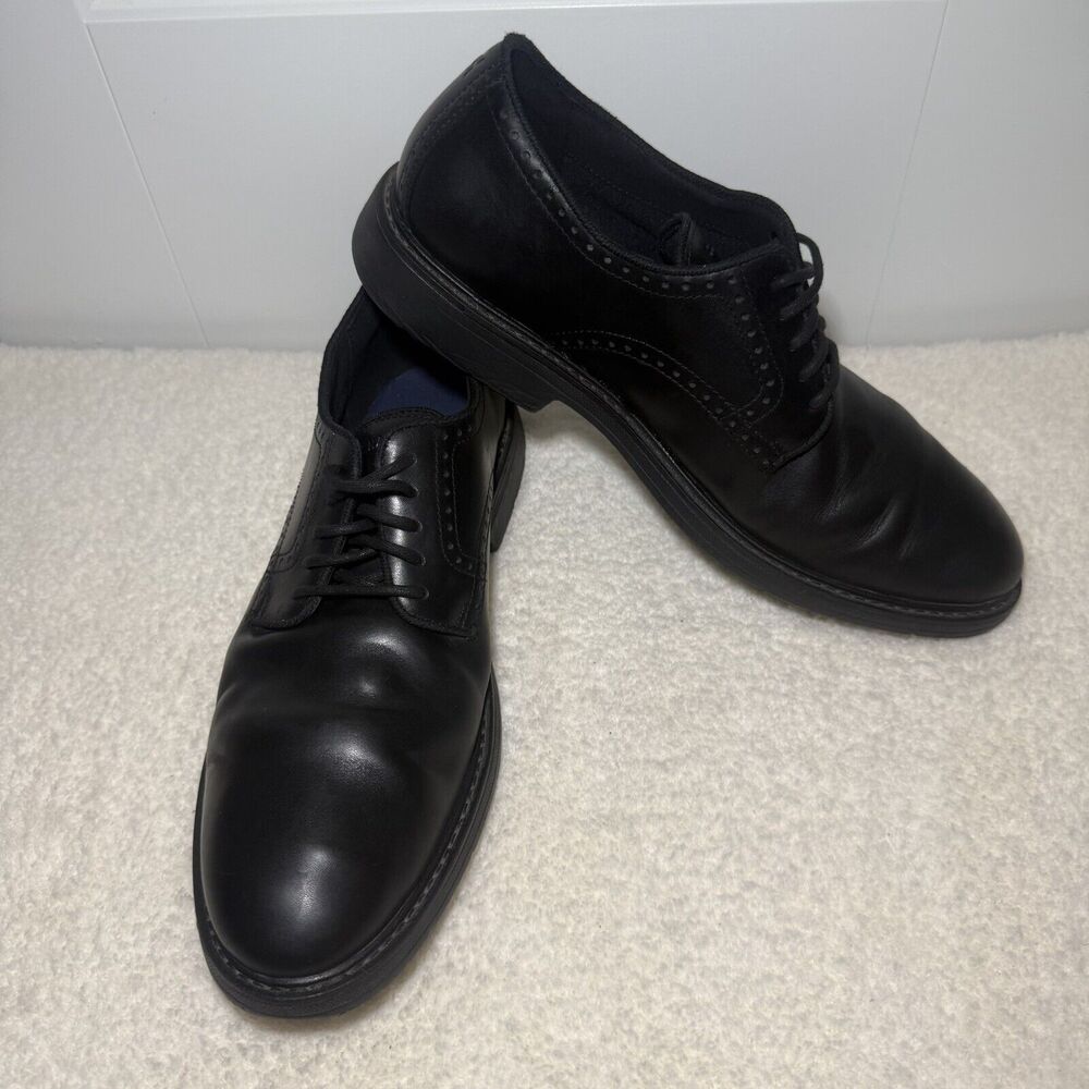 Cole Haan Go-To Plain Toe Black Leather Lace Up Oxfords Men’s Size 10.5 M
